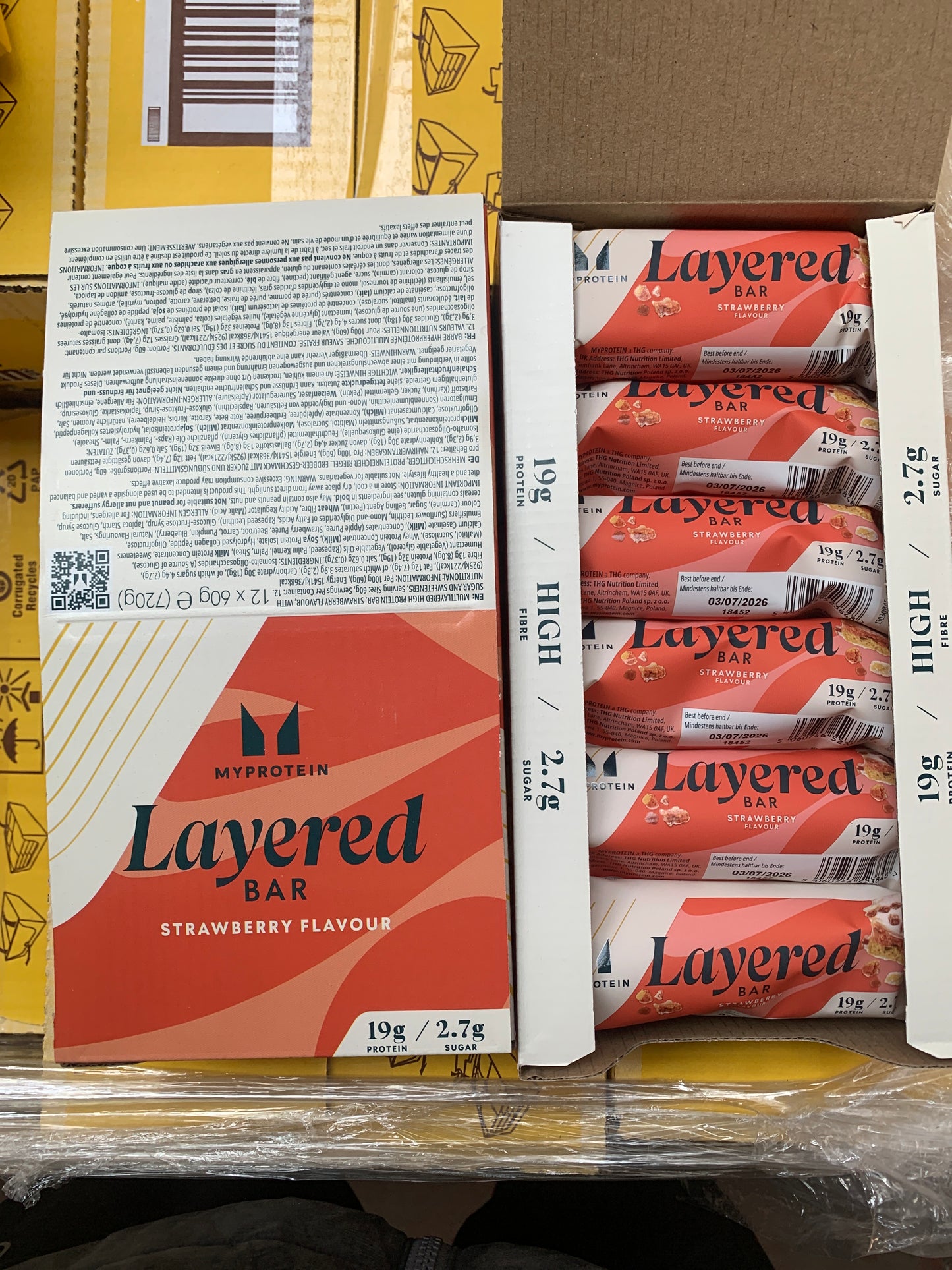 MyProtein Layered Bar Strawberry 12 x 60g