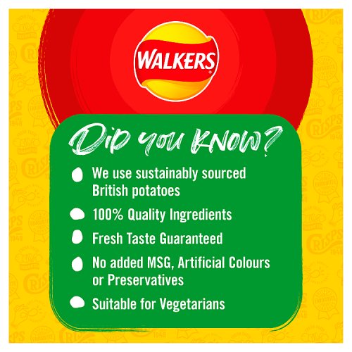 Walkers Salt & Vinegar Crisps 6 x 25g