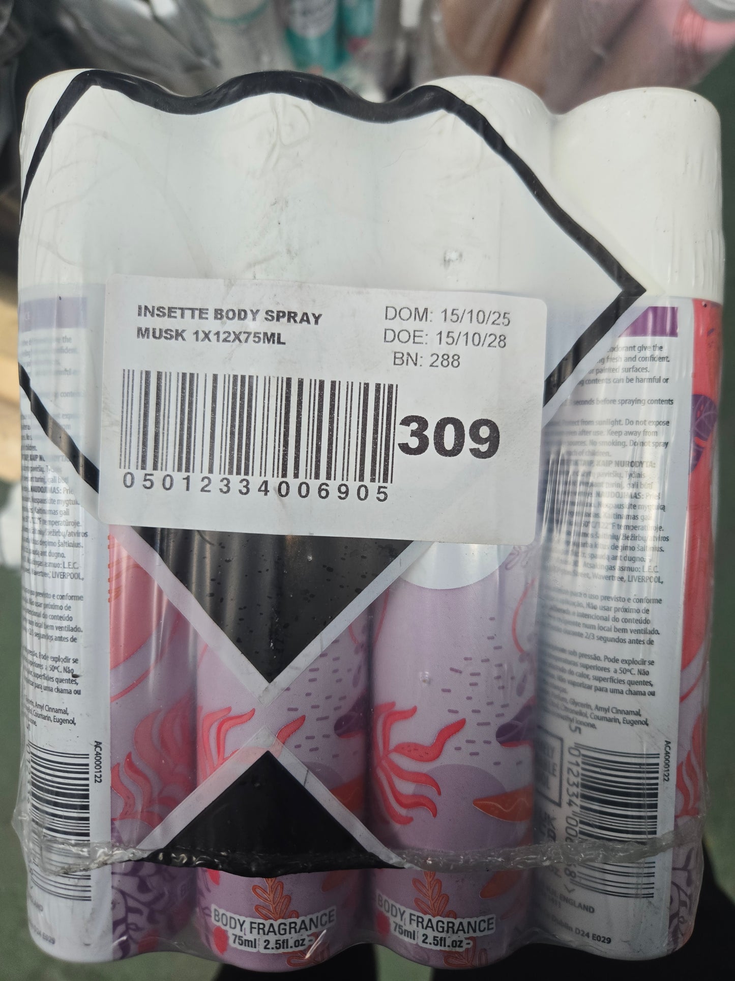 Insette Musk Body spray 12x75ml
