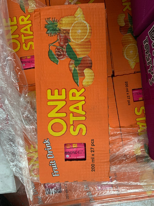 One Star Fruit Drink Mixed 200ml x 27pcs