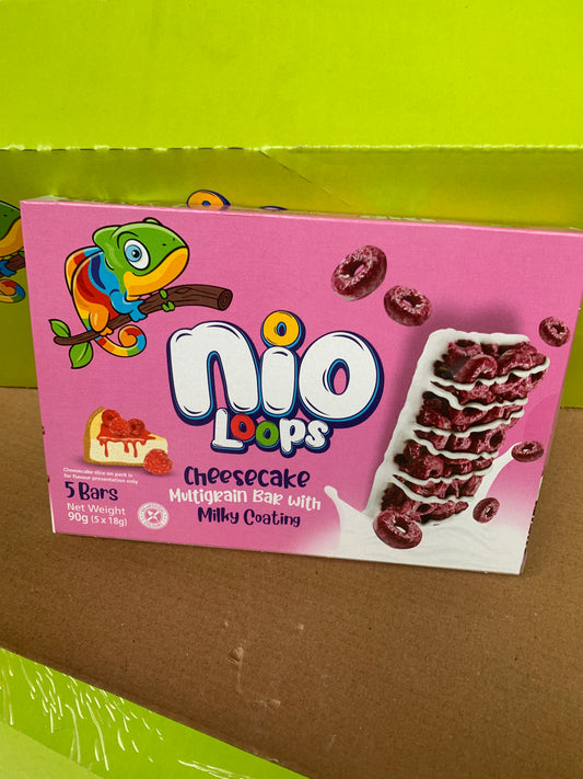 Nio Loops Cheesecake Multigrain Bar with Milky Coating 5x18g