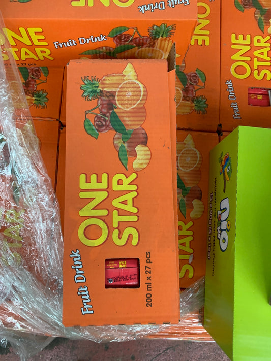 One Star Fruit Drink Sour Cherry 200ml x 27pcs