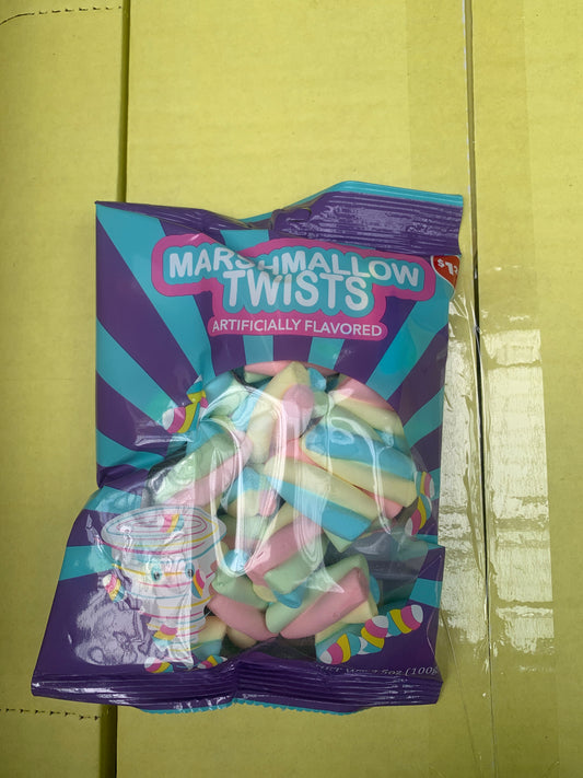 Marshmallow Twists 24 bags 100g