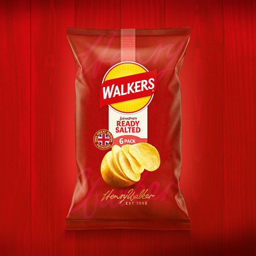 Walkers Ready Salted Crisps 6 x 25g
