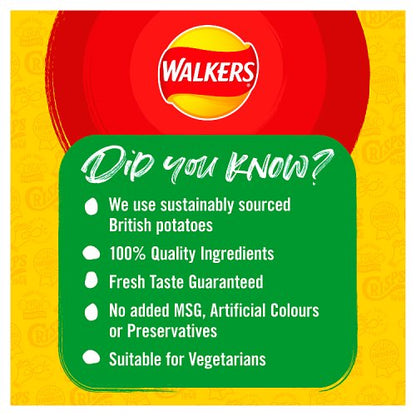 Walkers Salt & Vinegar Crisps 6 x 25g