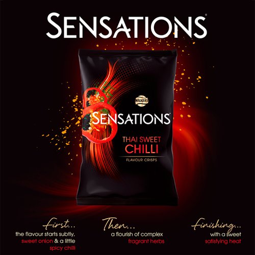Sensations Thai Sweet Chilli Potato Crisps 5 x 25g