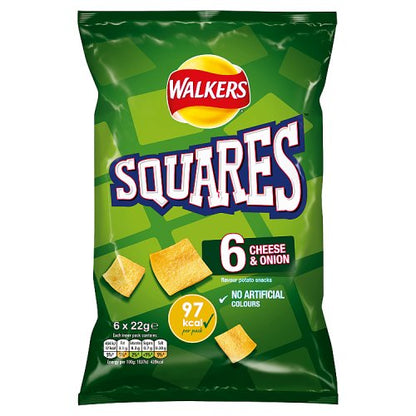 Squares Cheese & Onion Snacks 6 x 22g