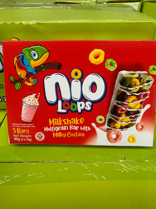Nio Loops Milkshake Multigrain Bar with Milky Coating 5x18g