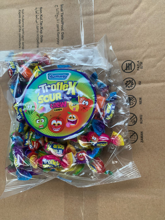 Yummys Troflex Sour filled chew candy