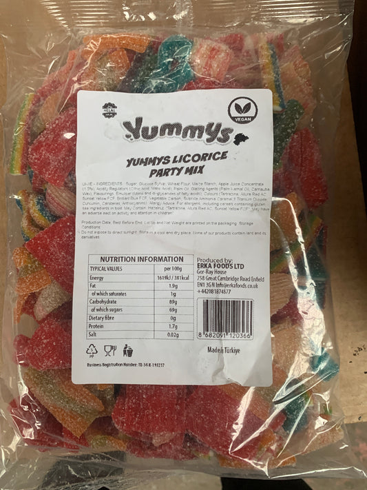 Yummys Licourice Party Mix 1000g