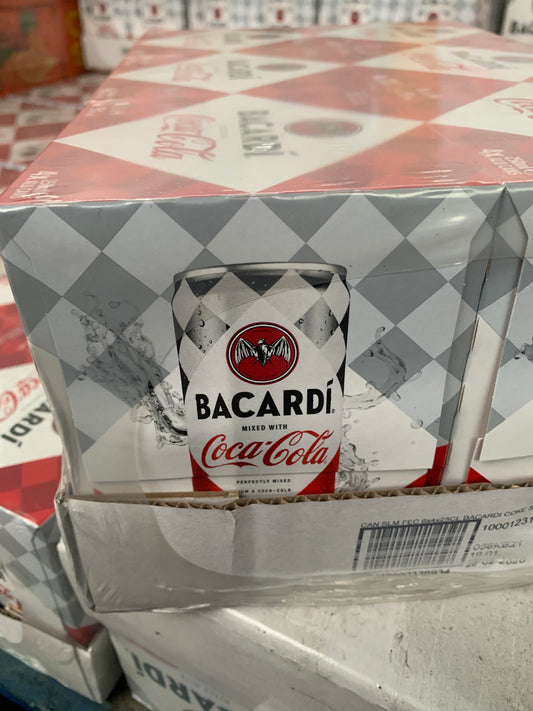 Bacardi mixed with Coco Cola 6x4x25cl