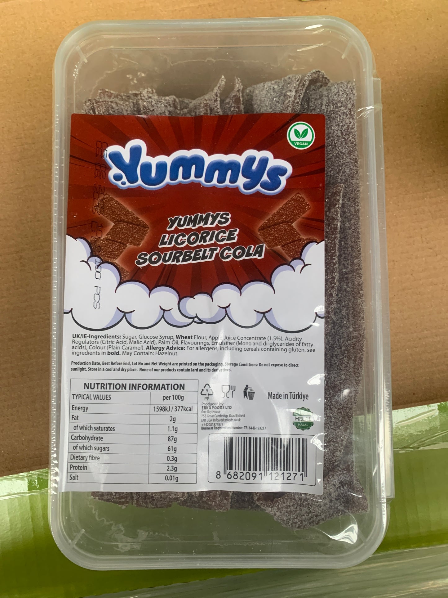 Yummys Licorice Sourbelt Cola 100pcs