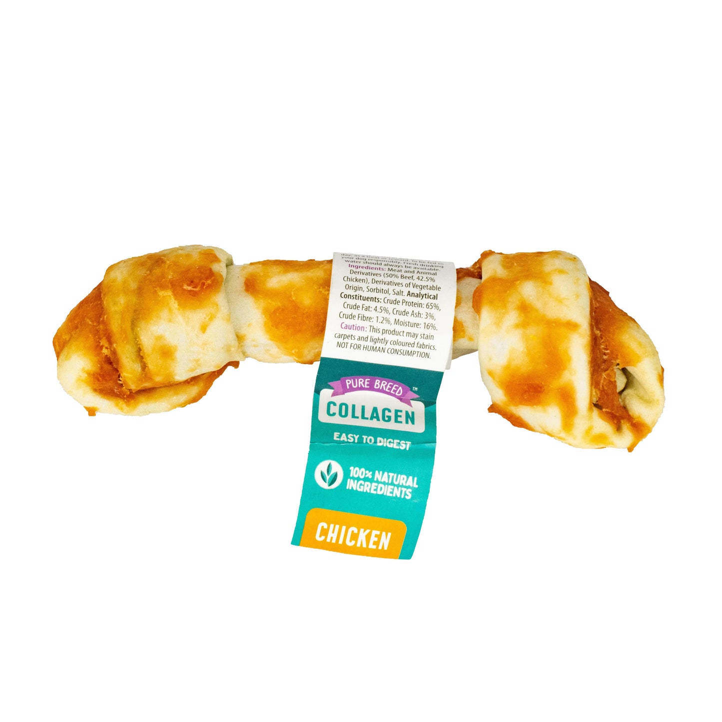 Pure Breed Collagen Knots Large Chicken 1pk (80g)
