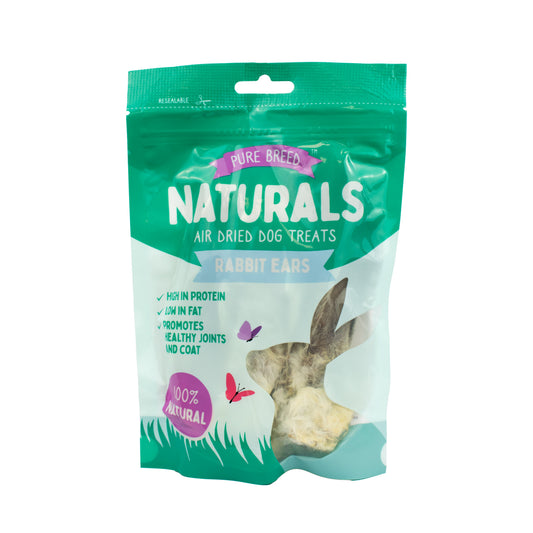Pure Breed Naturals Rabbit Ear with Hair 50g