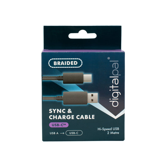USB- C to USB-A Sync & Charge Cable 2m Braided