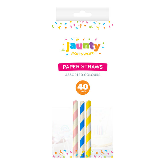 Jaunty Paper Straws 40pk