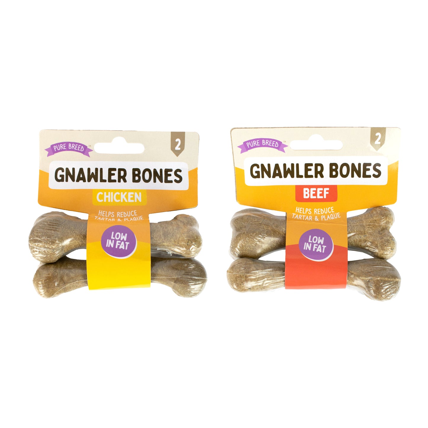 Pure Breed Mini Gnawler Bones 2pk 80g (40g x 2)
