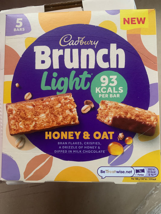 Cadbury Brunch Light Honey & Oat 5 pack x 26g