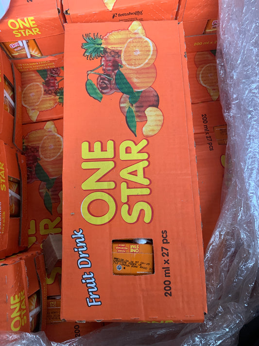 One Star Fruit Drink Orange 200ml x 27pcs