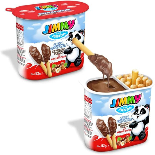 Jimmy the panda hazelnut spread with cocoa and breadstick