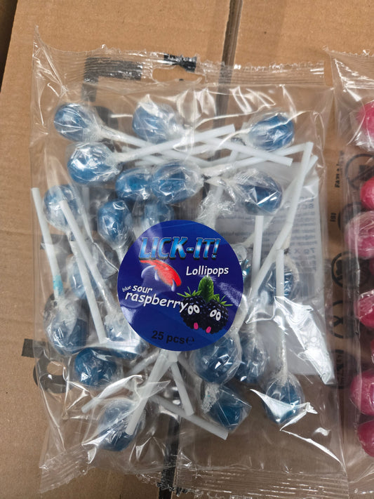 Lick it lollies 25pk Sour blue