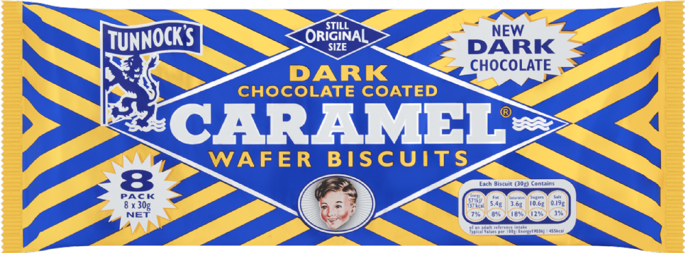 Tunnocks dark choc wafer 8pk