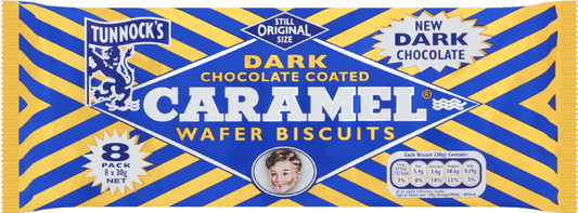 Tunnocks dark choc wafer 8pk